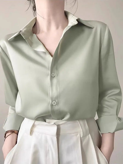 Women's Long Sleeve shirt Work Wear Fashion