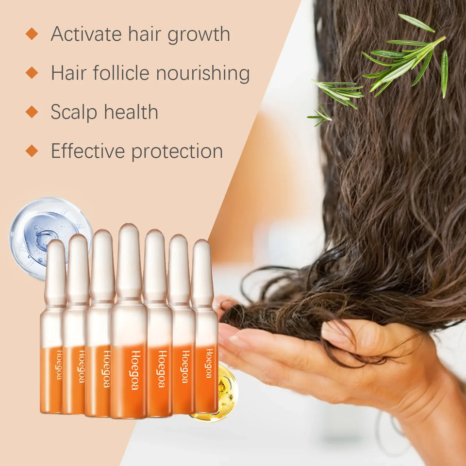 Hair Growth Ampoules Regrowth Anti Loss Repair Split End Dry Damaged Hair Essential Oil Nourishing Scalp Portable Care