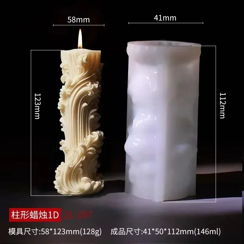 candle silicone mold flower bouquet relief resin mould blooming flower gypsum molds