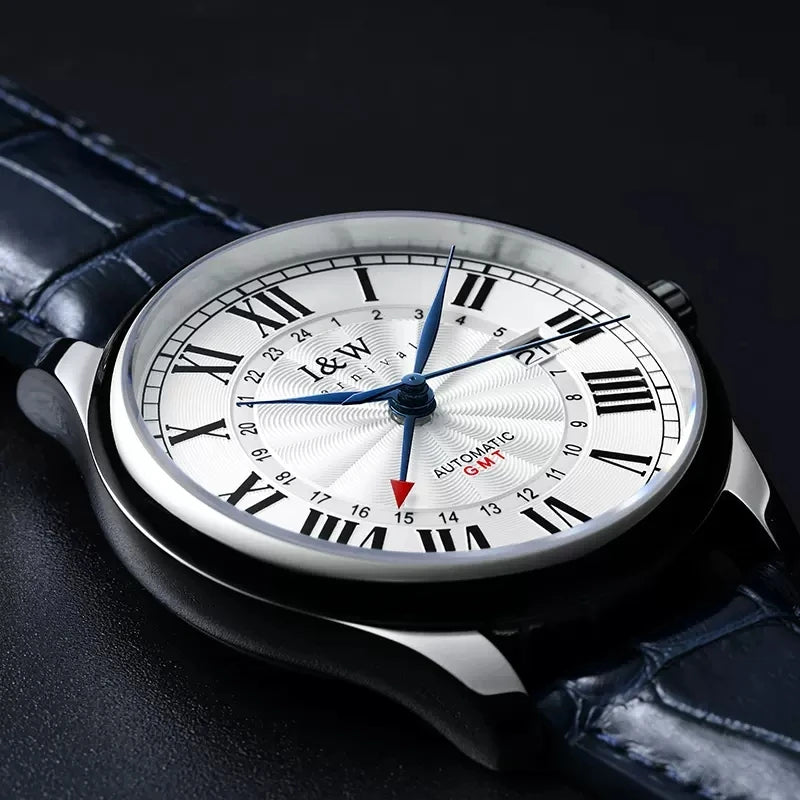 Relogio Masculino CARNIVAL Mechanical Business Watch for Men Brand Luxury GMT Automatic Wrist Watch Waterproof 2023 Reloj Hombre