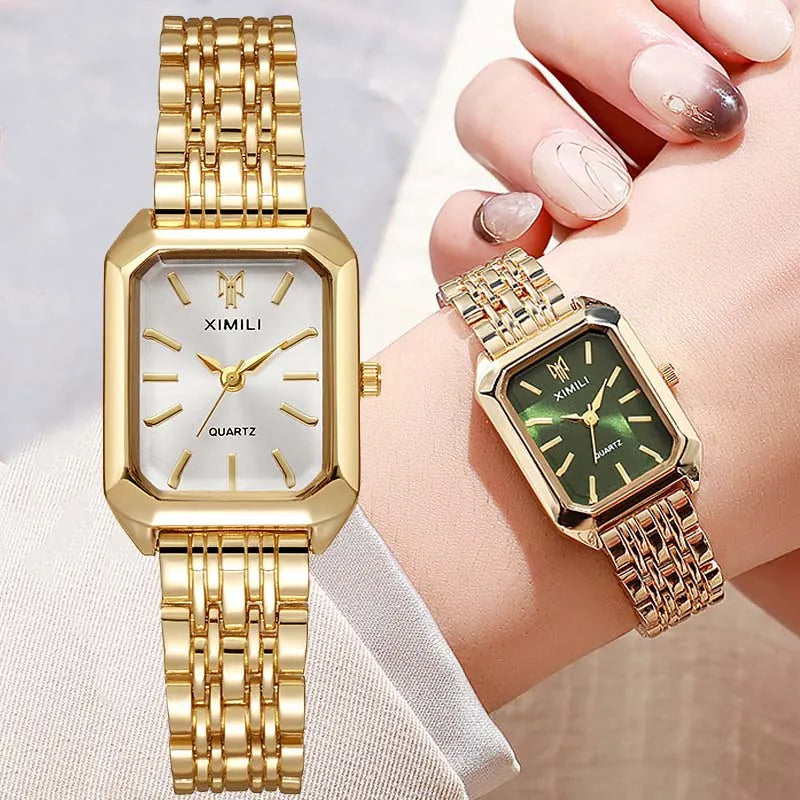 Luxury Brand Watch Women Stainless Steel Strap Fashion Gift Quartz Wristwatch