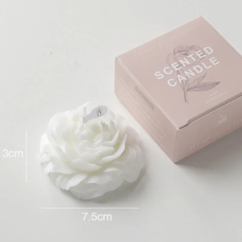 Peony Candle 3D Plant Aromatherapy  Candle Decoration Living Room Bedroom Minimally Decorated Flowers