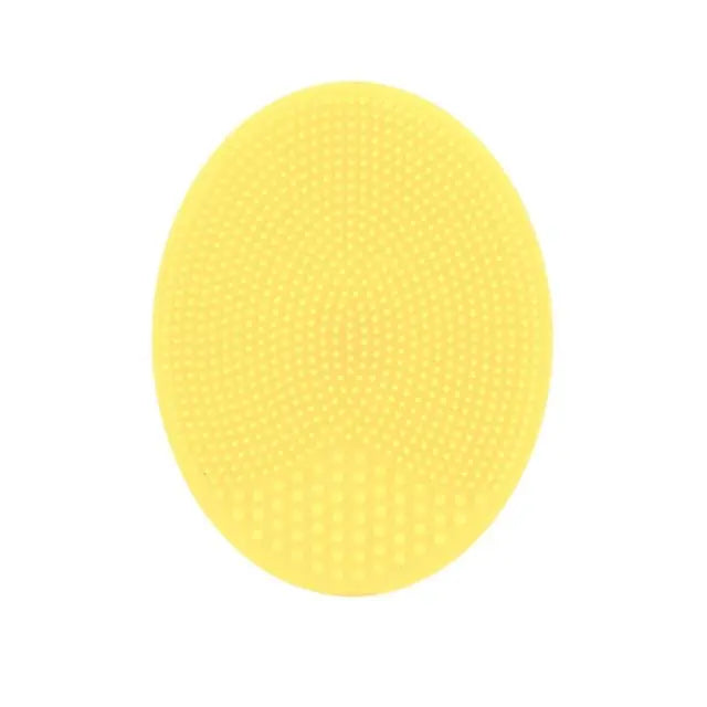Silicone Face Wash Brush Clean Pores Baby Shampoo Brush Baby Bath Brush Soft Hair Round Shampoo Comb Home Use