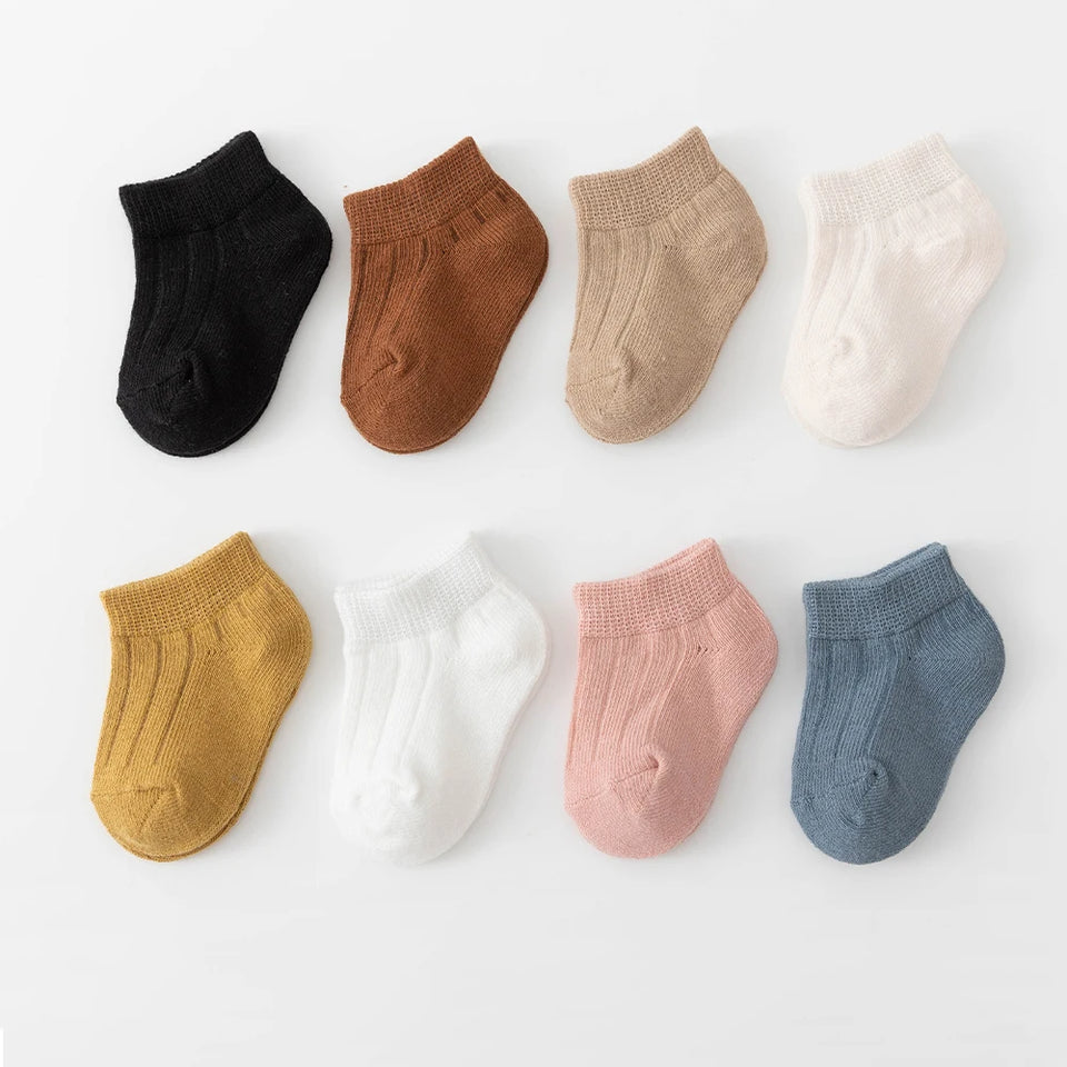 8 Colord Of Infant Baby girl Cotton Socks Elementary School Toddler  Short Socks