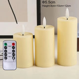 Outdoor flameless Candle Window Lamp & Remote Control Timer,Yellow LED Flickering Electric Pillar Candles