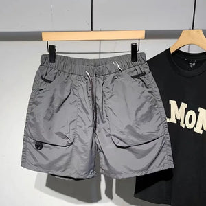 Men Cargo Multi Pocket Shorts Outdoor Loose Casual Cargo Elastic Waist Beach Short