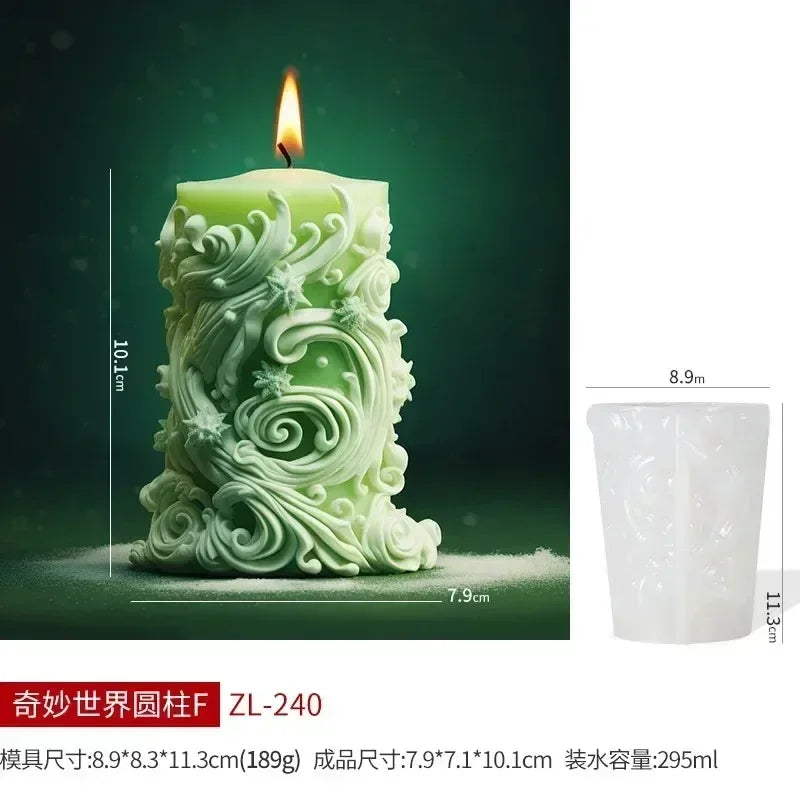 candle silicone mold flower bouquet relief resin mould blooming flower gypsum molds