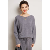 Autumn Winter 100% Cashmere Sweater Luxury Women's  Pullover Skirt Two Pieces Set