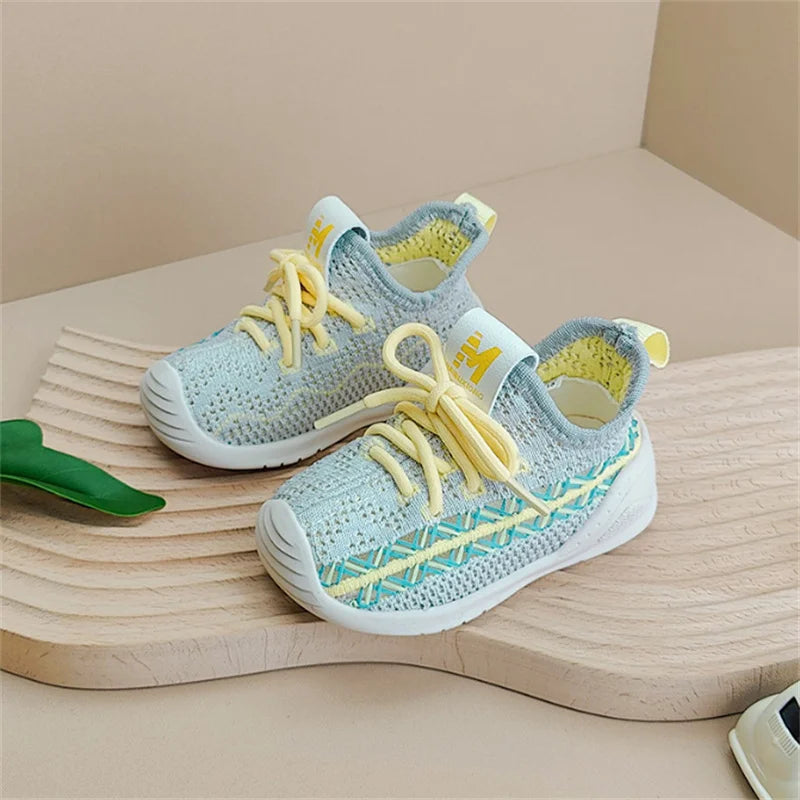 New Spring Baby Shoes Mesh Breathable Toddler Kids Sport Shoes Outdoor Tennis Soft Sole Little Girls Boys Sneakers EU15-25