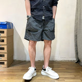 Men Cargo Multi Pocket Shorts Outdoor Loose Casual Cargo Elastic Waist Beach Short