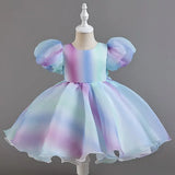 Fashion Baby Girl Dress Lace Mesh Shorts Sleeve Kids Dresses for Girls Summer Children Girls Party Dress 1-6 Years