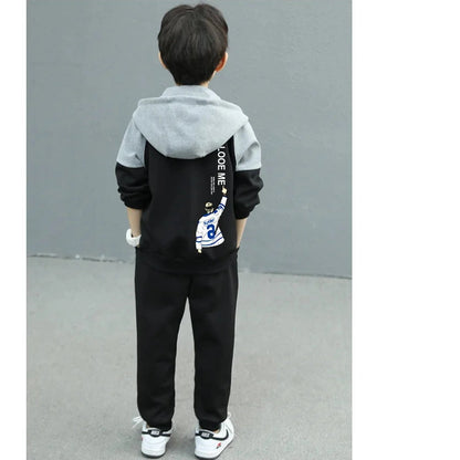 autumn zipper splicing jacket hoodie + pants Child tracksuit Clothes boys