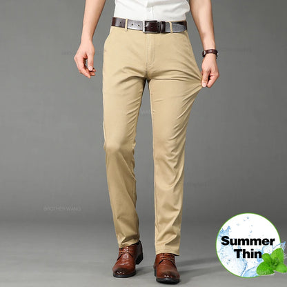 Men's Thin Casual Pants Highly Elastic & Comfortable