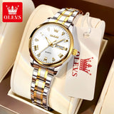OLEVS High Quality Luxury Couple Watch For Men Women Stainless Steel Original Watches Top Brand Waterproof Couple Wrist Watches