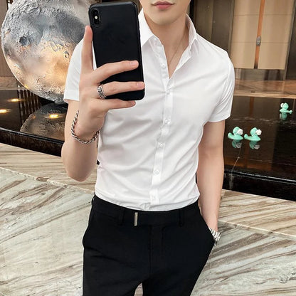 Men Short Sleeve Clothing with Normal Collar