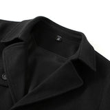 Woolen Jacket Men Plus Size 12XL Solid Color Jackets Woolen Coats Male Autumn Winter Long Style Jacket Fashion Casual