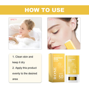Sunscreen Stick Spf 50 UV Protection Oil-Control Dryness Improving Roughness Hydrating Skin Brightening Skin Care Sunblock Stick