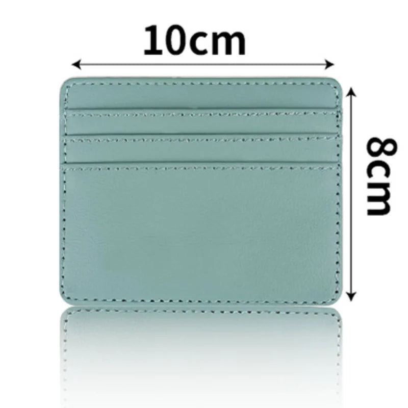 Credit Card Holder Slim Wallet Thin Small Retro Cardholder Case Men Women Luxury Card Holder Bag Pu Leather