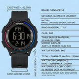 Fashion Digital Movement Teenager Students Hand Clock Trendy Water Resistant Outdoor