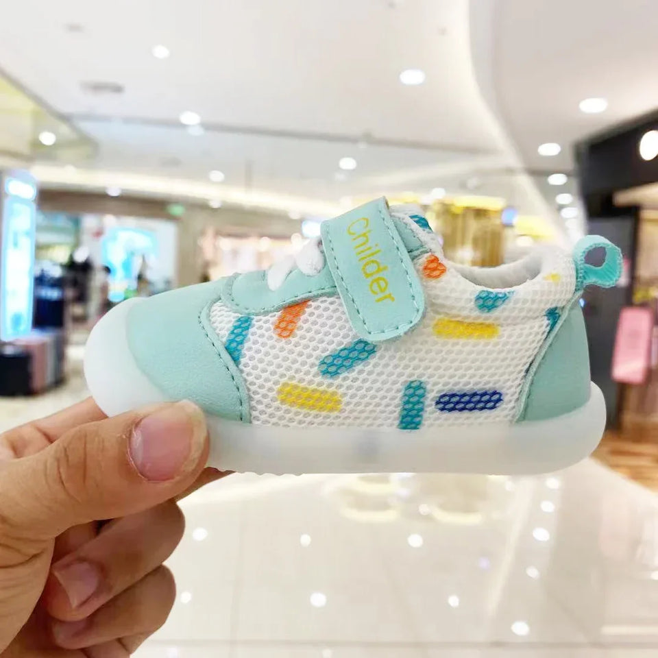 2024 New 2024 Spring and Fall New Season Models Boys Toddler Shoes Girls Soft Sole Mesh Breathable Single Shoes