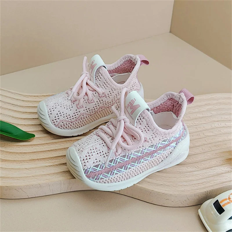 New Spring Baby Shoes Mesh Breathable Toddler Kids Sport Shoes Outdoor Tennis Soft Sole Little Girls Boys Sneakers EU15-25
