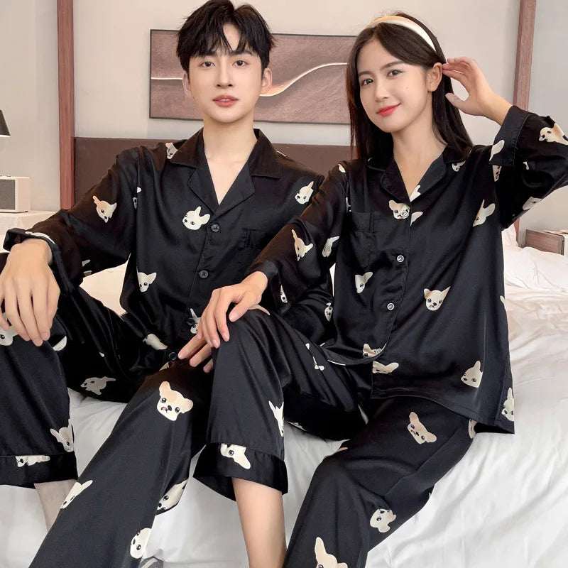 High Quality  Homewear Couple Sleepwear Female Male