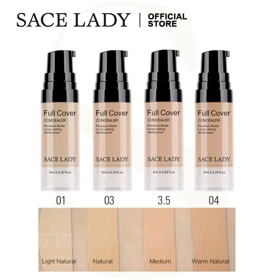 Concealer Smooth Non-Sticking Powder Liquid Concealer Full Cover Makeup Face Corrector Cream Waterproof Cosmetics