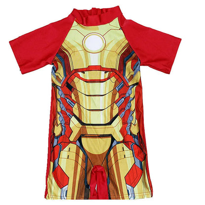 Disney Spider Cartoon Children's Swimsuit Set Iron Man 3-12 Years Old Boy