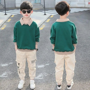 Boys Clothing Sets Spring Autumn Fashion Hoodie + Pants Sports Children’s Clothes Kids