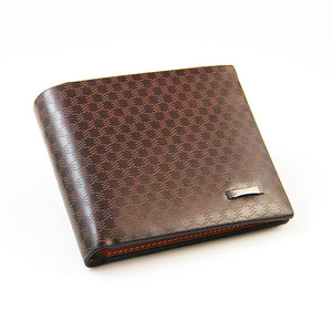 Leather Wallet Luxury Short Card Holder Purse for Male Business Fold Portable Rfid Wallets for Man Money Bag