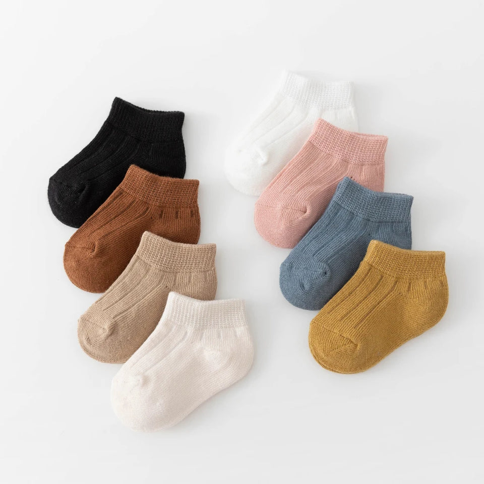 8 Colord Of Infant Baby girl Cotton Socks Elementary School Toddler  Short Socks