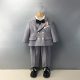 Set Kids Wedding Suit Child Jacket Vest Pants Photograph Suit Children Wedding Performance Party Dress