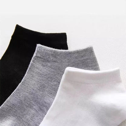 Men's Socks Spring Summer Thin Breathable Soft Polyester Cotton Socks Black Casual Business Ankle Boat Socks