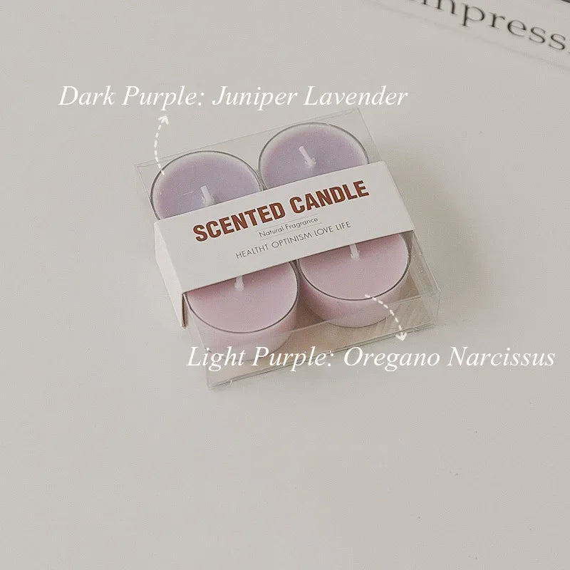 4pcs Handmade Tea Light Scented Candle Aromatherapy Soy Wax Candles
