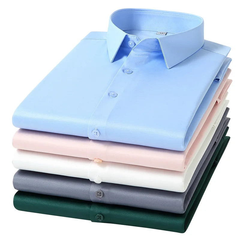 Anti-Wrinkle Men Shirts Long Sleeve Dress Shirts for Male