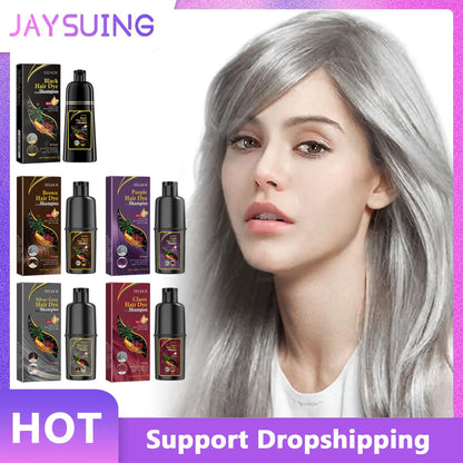 Hair Dyeing Shampoo 3-in-1 Rapid Hair Dyeing Repair Dry Cleaning Nourishing Hair Roots Restoration Hair Coloring Black Shampoo