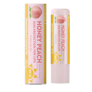 Peach and Banana Sunscreen Lip Balm SPF 30 UVA Protects Lips Moisturizing Colorless lip balm