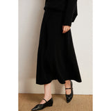 Autumn Winter 100% Cashmere Sweater Luxury Women's  Pullover Skirt Two Pieces Set