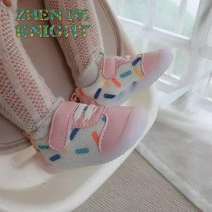 2024 New 2024 Spring and Fall New Season Models Boys Toddler Shoes Girls Soft Sole Mesh Breathable Single Shoes
