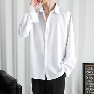 Shirt Men Solid  Long sleeved Shirt For Men Korean Fashion Shirts