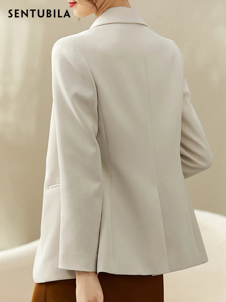 Elegant Fashion Office Lady Work Business Professional Notched Suit Jacket