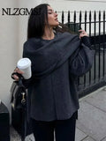 Winter Female Scarf Coat Long Sleeve Knitted Asymmetric Jackets For Women