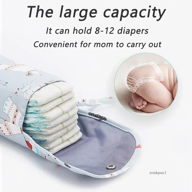 Baby Diaper Bag Waterproof Wet Dry Pack Mummy Storage Pouch Nappy Organizer