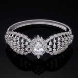 4-Piece Jewelry Set Angel Design Bride Necklace Earring Set AAA Cubic Zirconia Women's Wedding Accessories