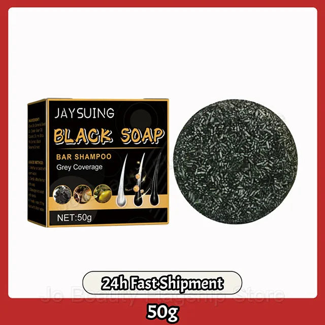 White Hair Dye Shampoo Soap Restore Gray Beard Hair Natural Color White To Black Repair Darken Hair Fixing Shampoo Bar for Women