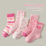 Little Girls Socks Spring Baby Cotton Socks Big Children Girl Cartoon Love