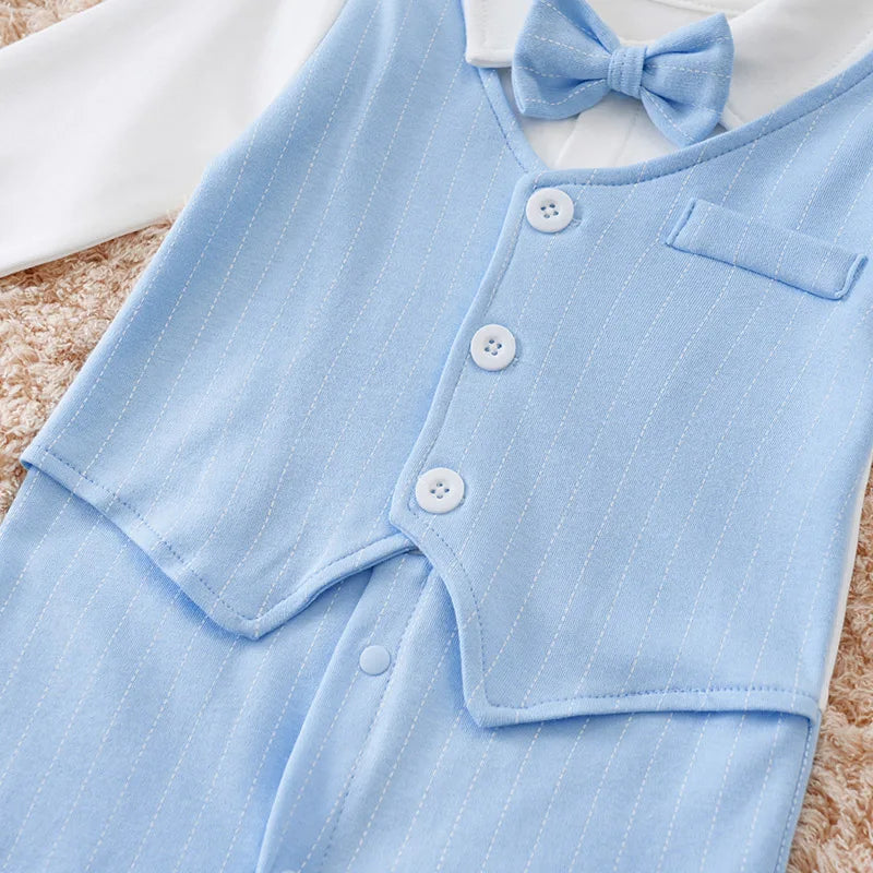 Gentleman Baby Boys bow tie Cotton Clothing Spring and Autumn Children