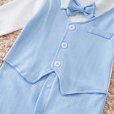 Gentleman Baby Boys bow tie Cotton Clothing Spring and Autumn Children