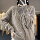 High end Luxury 100% Merino Wool Sweater Women's Autumn/Winter