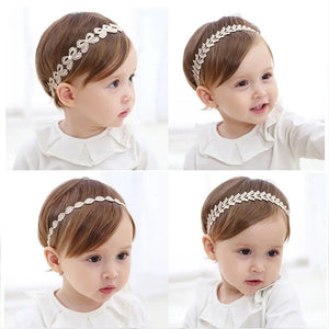 Princess Crown Flower Decor Elastic Hair Bands for Newborns Children Accessories Baby